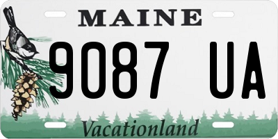 ME license plate 9087UA
