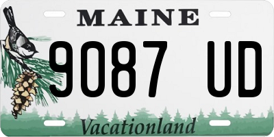 ME license plate 9087UD