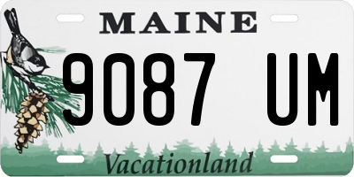 ME license plate 9087UM