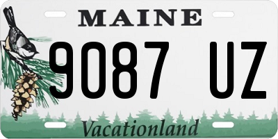 ME license plate 9087UZ