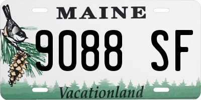 ME license plate 9088SF
