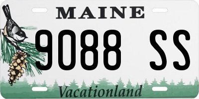 ME license plate 9088SS