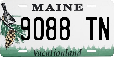 ME license plate 9088TN