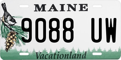 ME license plate 9088UW
