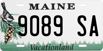 ME license plate 9089SA