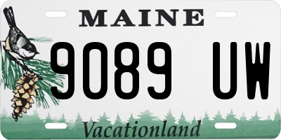 ME license plate 9089UW