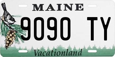 ME license plate 9090TY