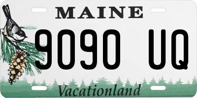 ME license plate 9090UQ