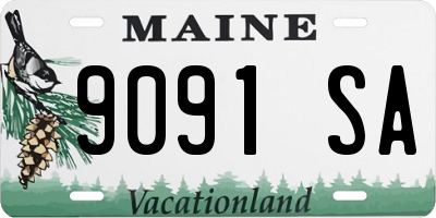 ME license plate 9091SA