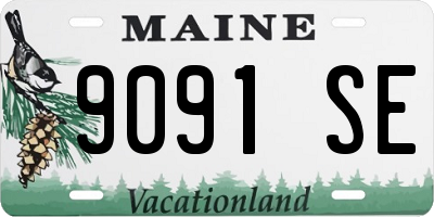 ME license plate 9091SE