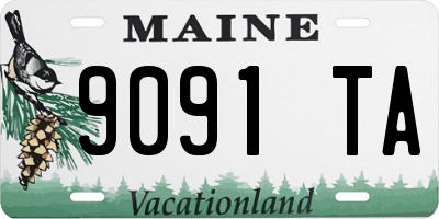 ME license plate 9091TA