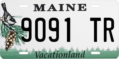ME license plate 9091TR