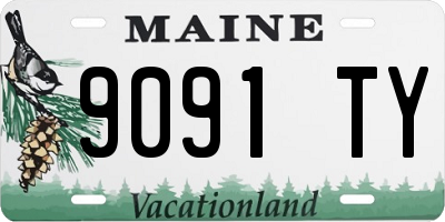 ME license plate 9091TY