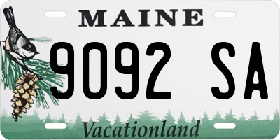 ME license plate 9092SA