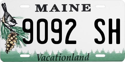 ME license plate 9092SH