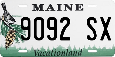 ME license plate 9092SX