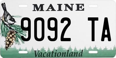 ME license plate 9092TA