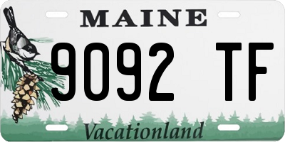 ME license plate 9092TF