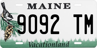 ME license plate 9092TM