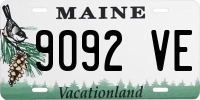 ME license plate 9092VE