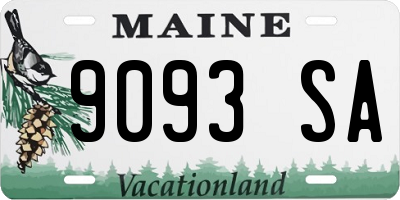 ME license plate 9093SA