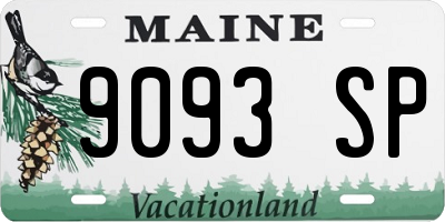ME license plate 9093SP
