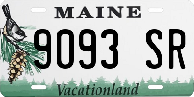 ME license plate 9093SR