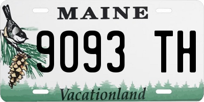 ME license plate 9093TH