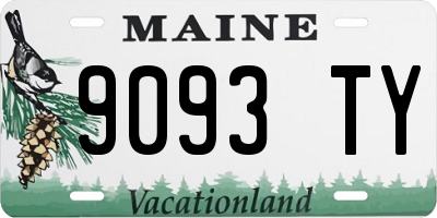 ME license plate 9093TY