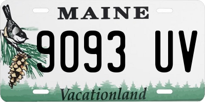 ME license plate 9093UV
