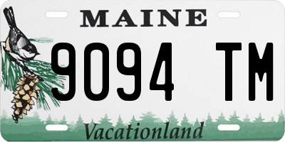 ME license plate 9094TM
