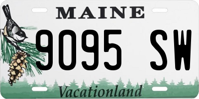 ME license plate 9095SW
