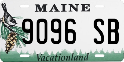 ME license plate 9096SB