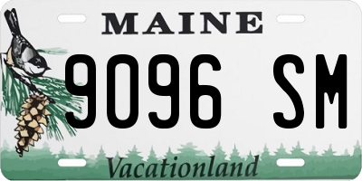 ME license plate 9096SM