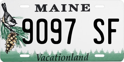 ME license plate 9097SF