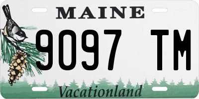 ME license plate 9097TM