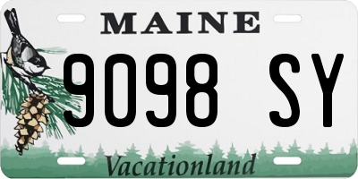 ME license plate 9098SY