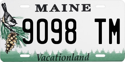 ME license plate 9098TM