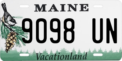 ME license plate 9098UN