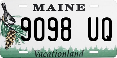 ME license plate 9098UQ