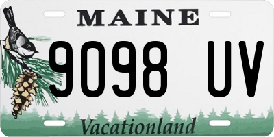 ME license plate 9098UV