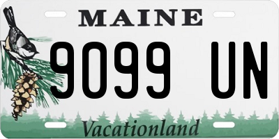 ME license plate 9099UN