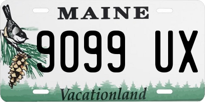 ME license plate 9099UX