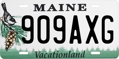 ME license plate 909AXG