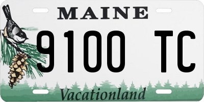 ME license plate 9100TC