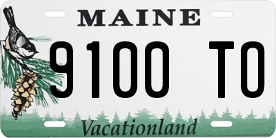 ME license plate 9100TO