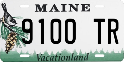 ME license plate 9100TR