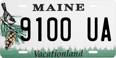 ME license plate 9100UA