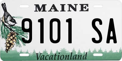 ME license plate 9101SA