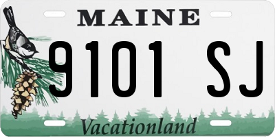 ME license plate 9101SJ